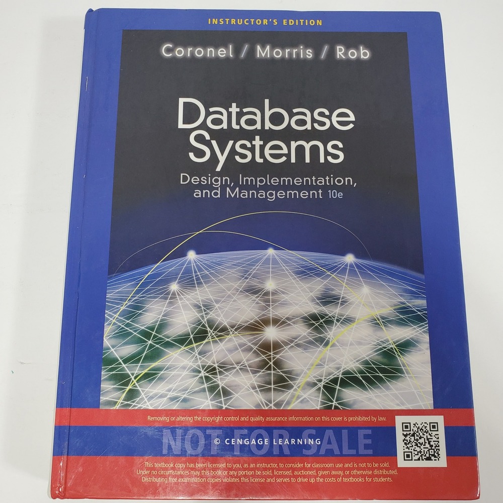 Database Systems Design Implementation and Management 10th Ed Coronel Morris Rob